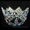 Beleza Rhinestone rosa coroa de representação, coroa de noiva